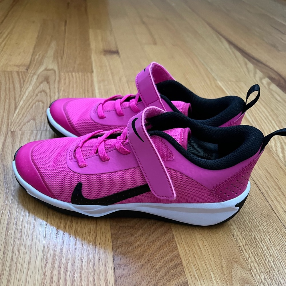 Nike Kids Pink Sneakers with Black Accents